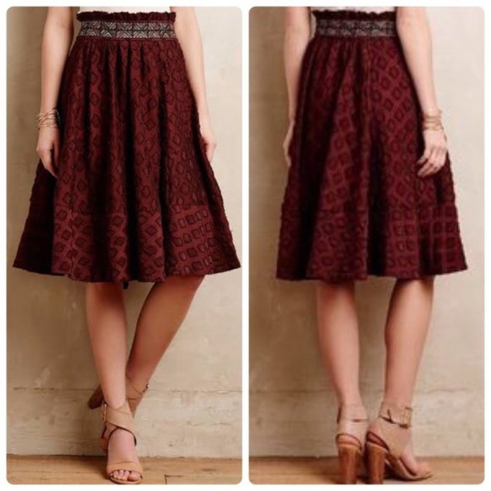 Anthropologie Diamond Cut Skirt By Maeve